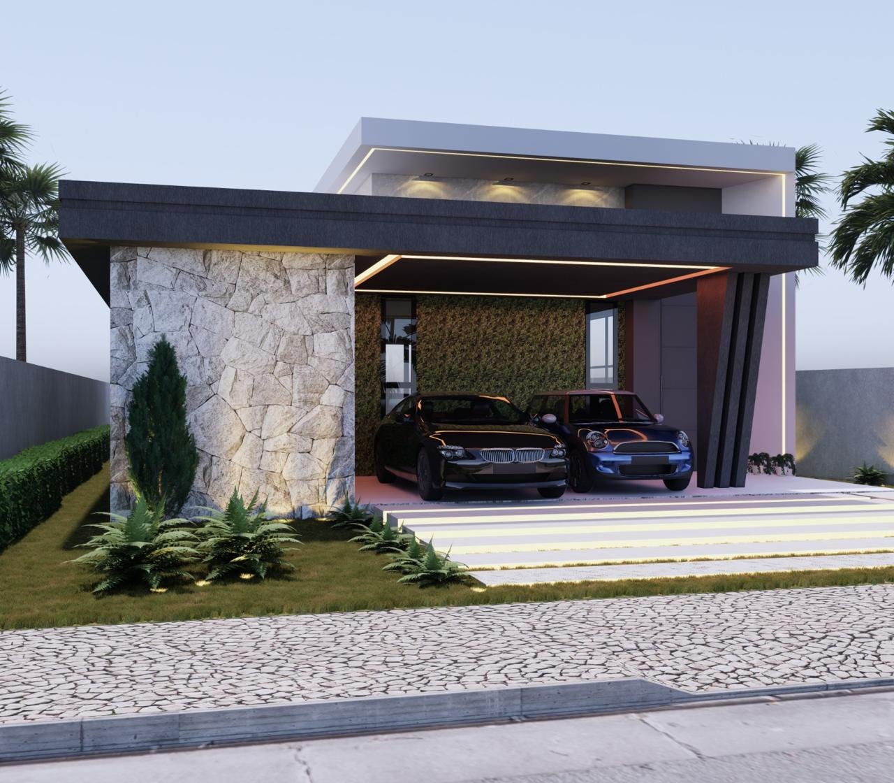 casa plana, 189m2,  terras 1